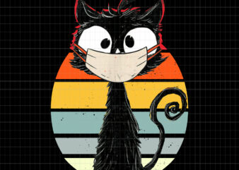 Funny Vintage Cat, Black Cat, Retro Cat, Cat with Mask, Black cat vintage, cat vintage, Black cat mask t shirt graphic design