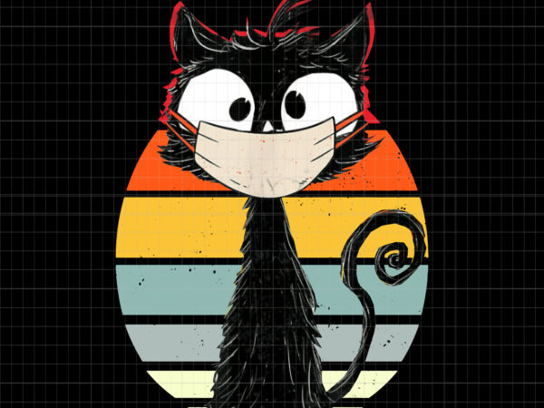 Funny vintage cat, black cat, retro cat, cat with mask, black cat vintage, cat vintage, black cat mask t shirt graphic design