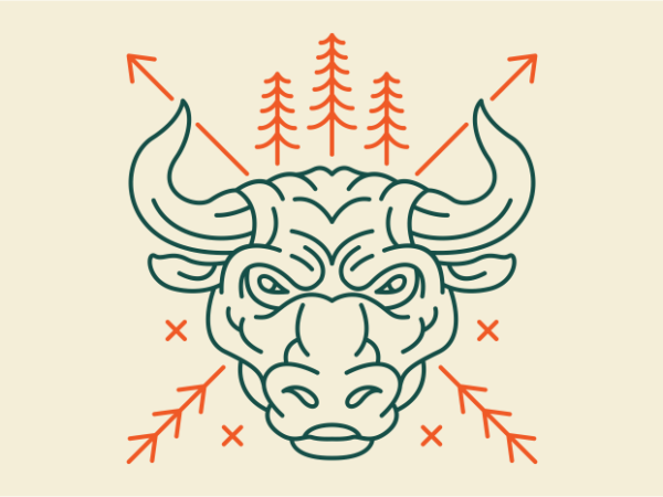 Wild bull head t shirt design for sale Wild bull head t shirt design for sale