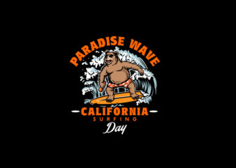 Paradise Wave vector t-shirt design