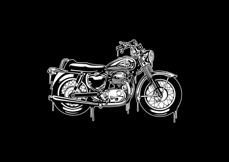 Black & White VECTOR ILLUSTRATION Motorcycles Concept