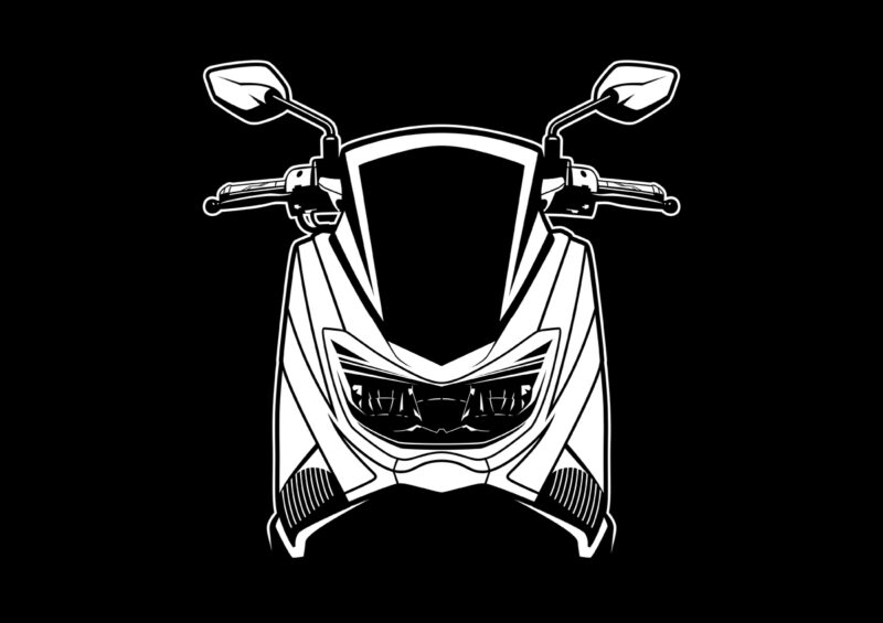 Black & White VECTOR ILLUSTRATION Motorcycles Concept