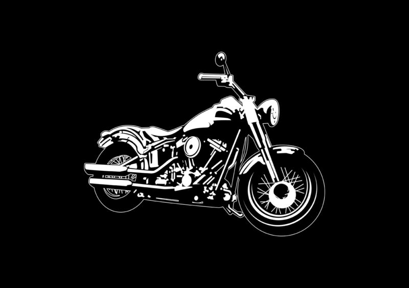 Black & White VECTOR ILLUSTRATION Motorcycles Concept