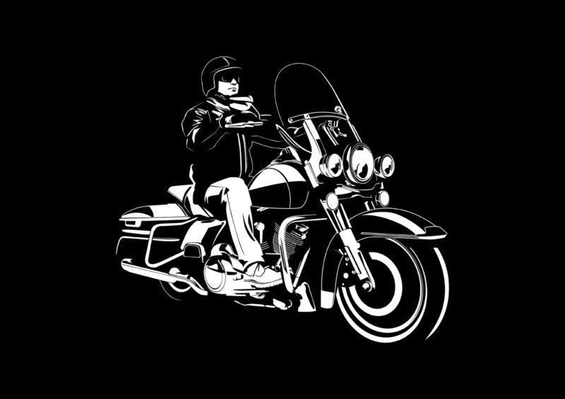 Black & White VECTOR ILLUSTRATION Motorcycles Concept