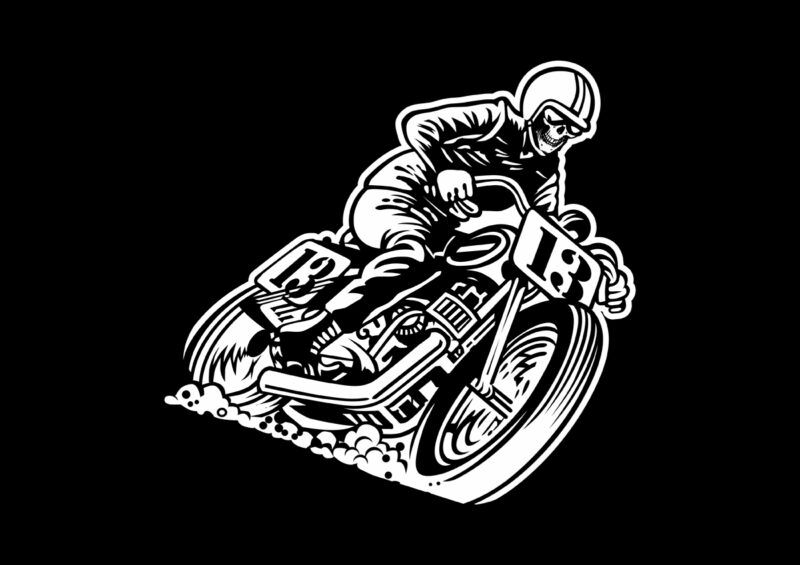 Black & White VECTOR ILLUSTRATION Motorcycles Concept