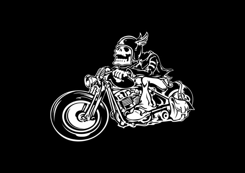 Black & White VECTOR ILLUSTRATION Motorcycles Concept