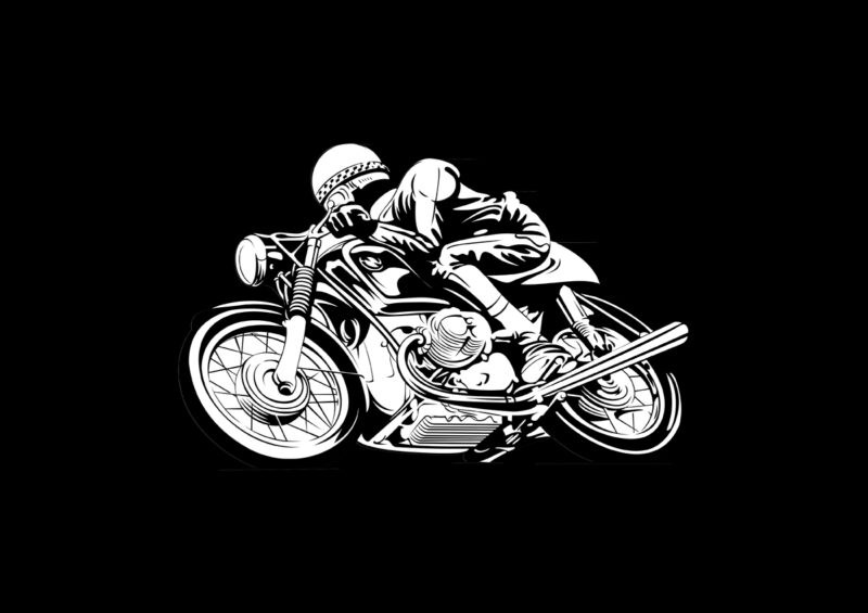 Black & White VECTOR ILLUSTRATION Motorcycles Concept