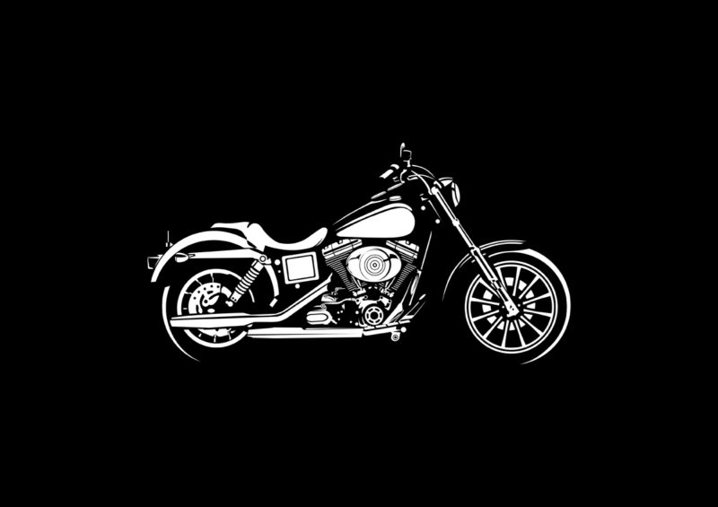 Black And White Vector Illustration Motorcycles Concept Buy T Shirt Designs