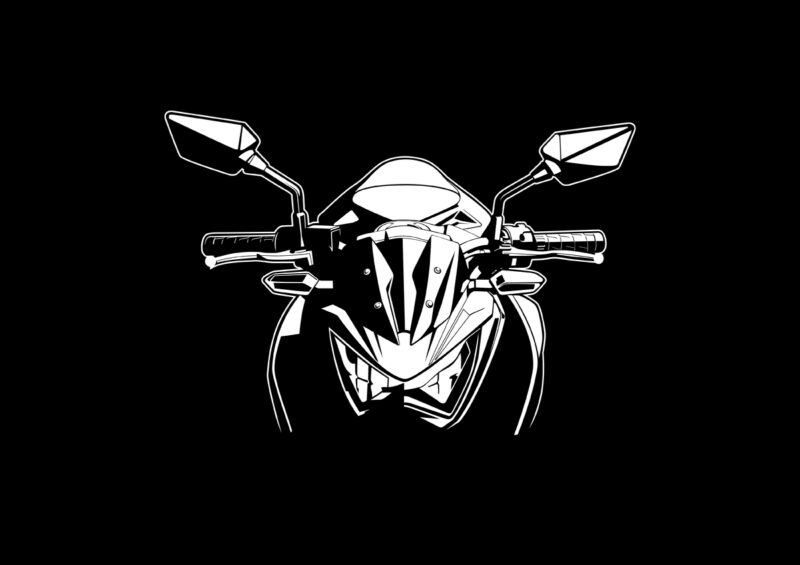 Black & White VECTOR ILLUSTRATION Motorcycles Concept