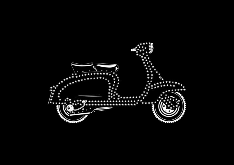 Black & White VECTOR ILLUSTRATION Motorcycles Concept