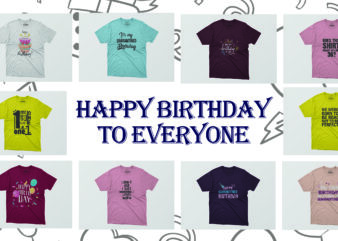 Pack of 10 Birthday Tshirt Design