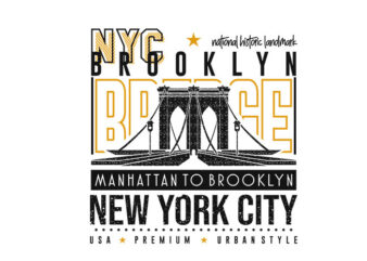 Brooklyn New York City T-shirt Design Graphic Vector. NYC T shirt Designs. Eps svg png