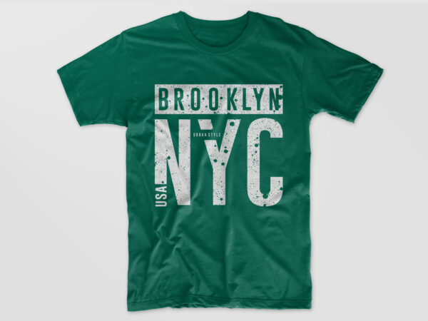 Brooklyn nyc t-shirt design. new york city urban style t shirt designs graphic vector. eps svg png