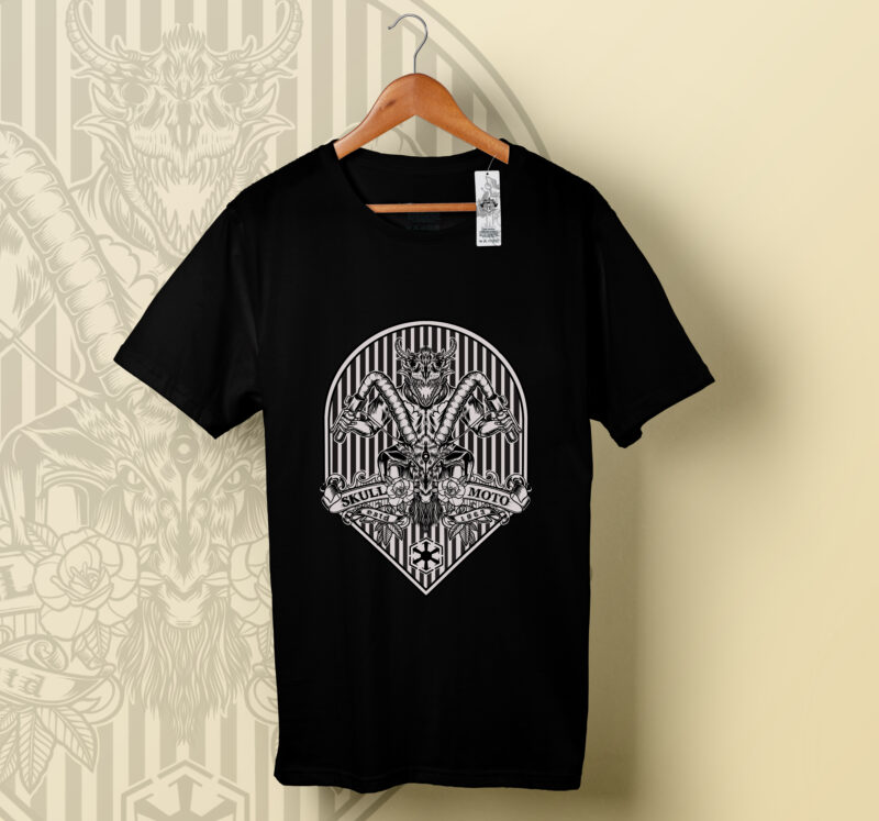 Moto Skull T-shirt Design