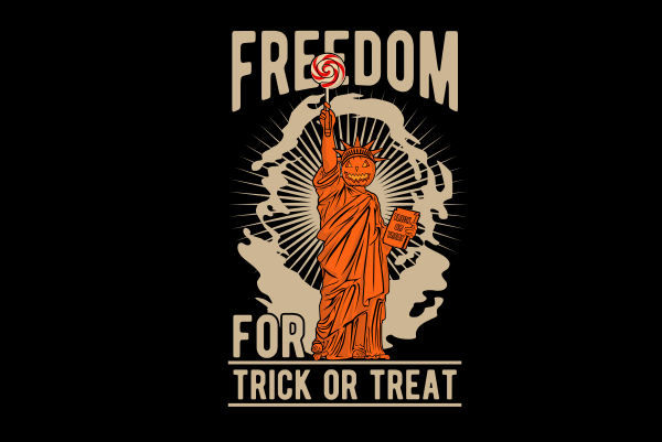 Halloween liberty graphic t shirt