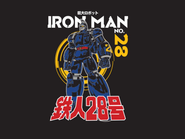 Iron man no 28 t shirt design for sale