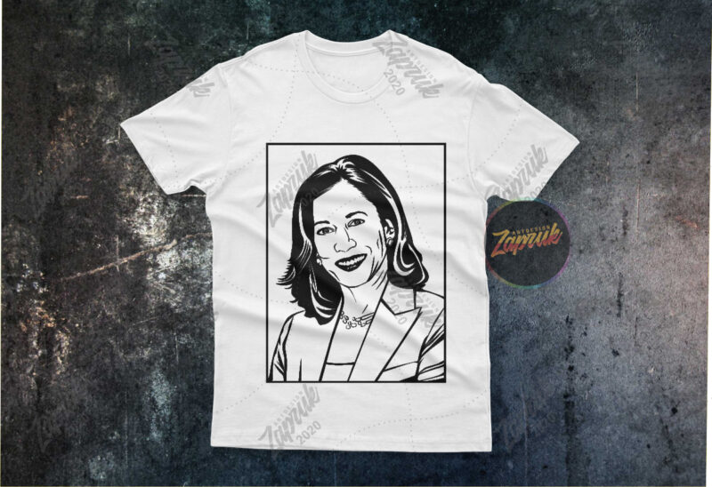 Kamala harris vector silhouette clip art tshirt design