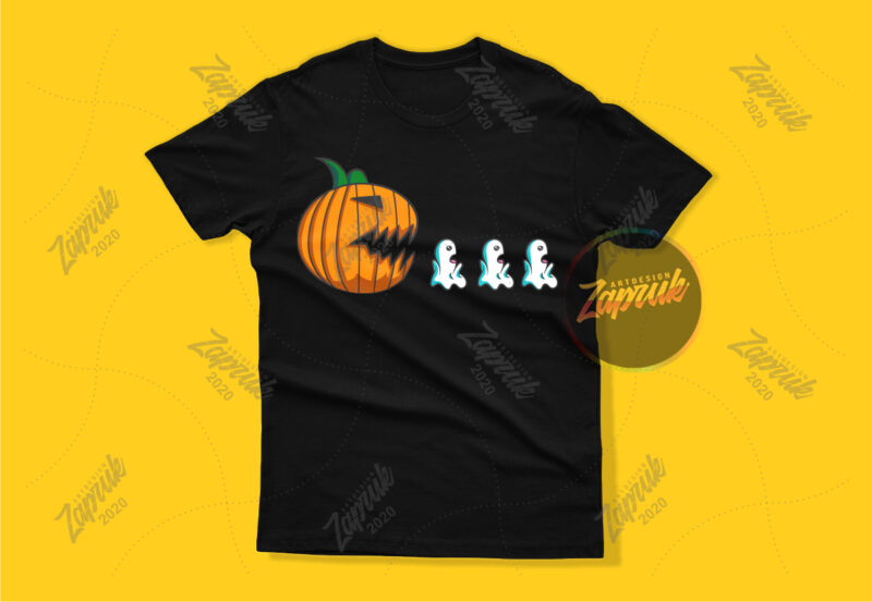 Funny Halloween Pumpkin Ghost tshirt design