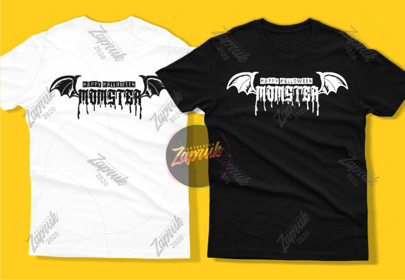 2 Design Happy Halloween Dadculla and Momster tshirt design