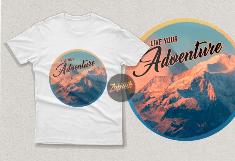 Live your adventure tshirt design for sale