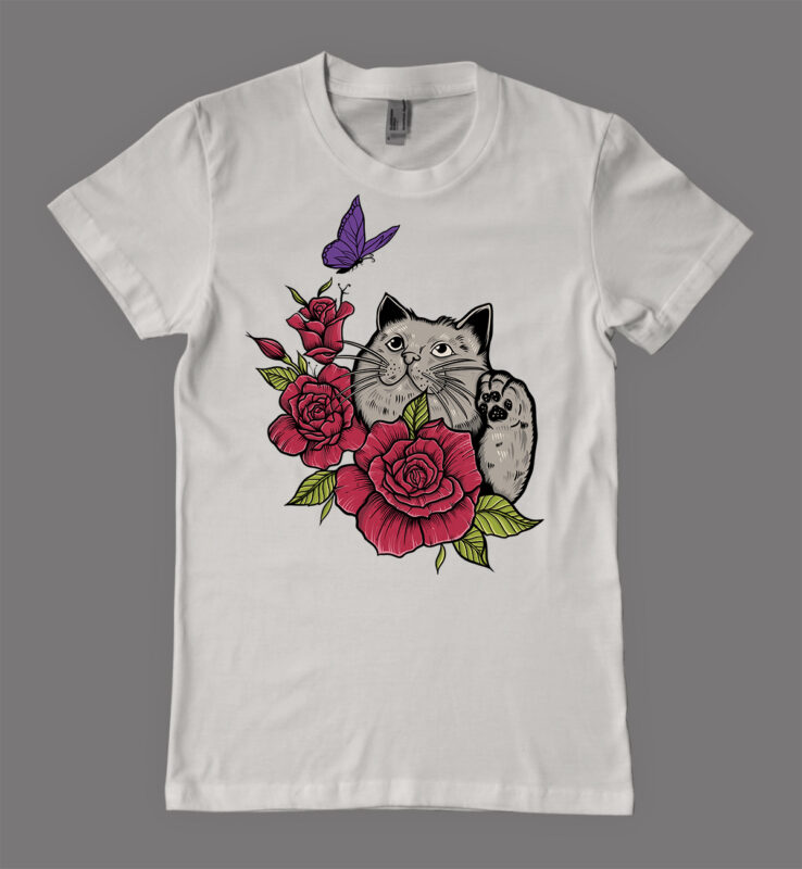 Cat Love cute t-shirt design