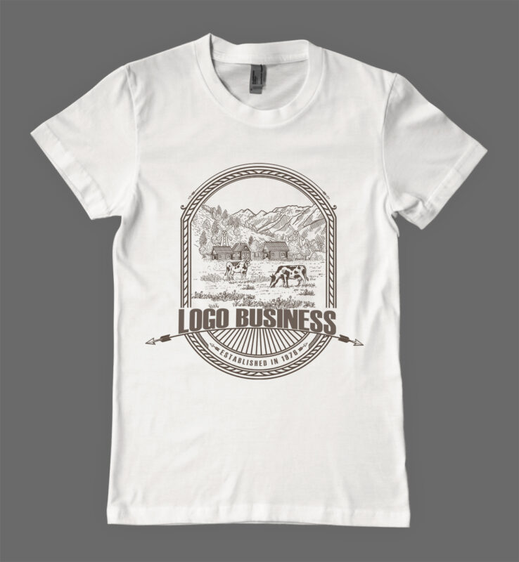 Vintage Farm T-shirt Design