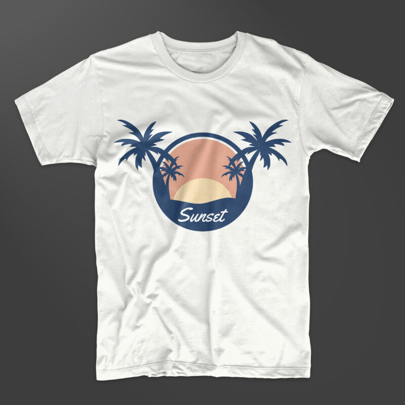 50 Editable surfing paradise t-shirt design vector bundle. Surf, travel ...