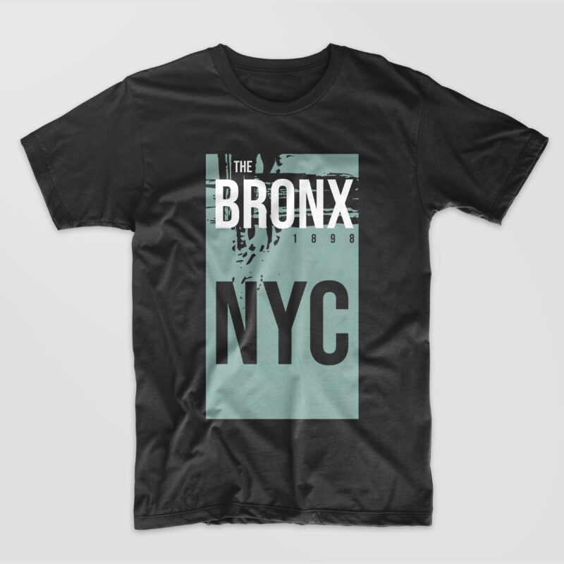 The Bronx NYC T-shirt Design. New York City T shirt Designs Graphic Vector. eps svg png