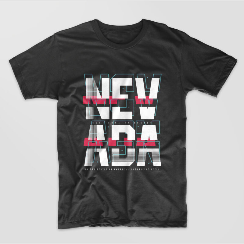 Nevada typography modern trendy stylish t-shirt design vector. Nevada graphic t shirt designs. Eps svg png