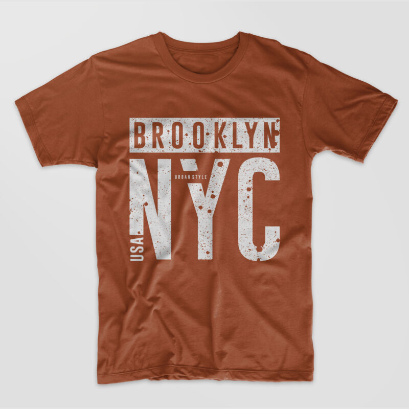 Brooklyn NYC T-shirt Design. New York City Urban Style T shirt Designs Graphic Vector. eps svg png