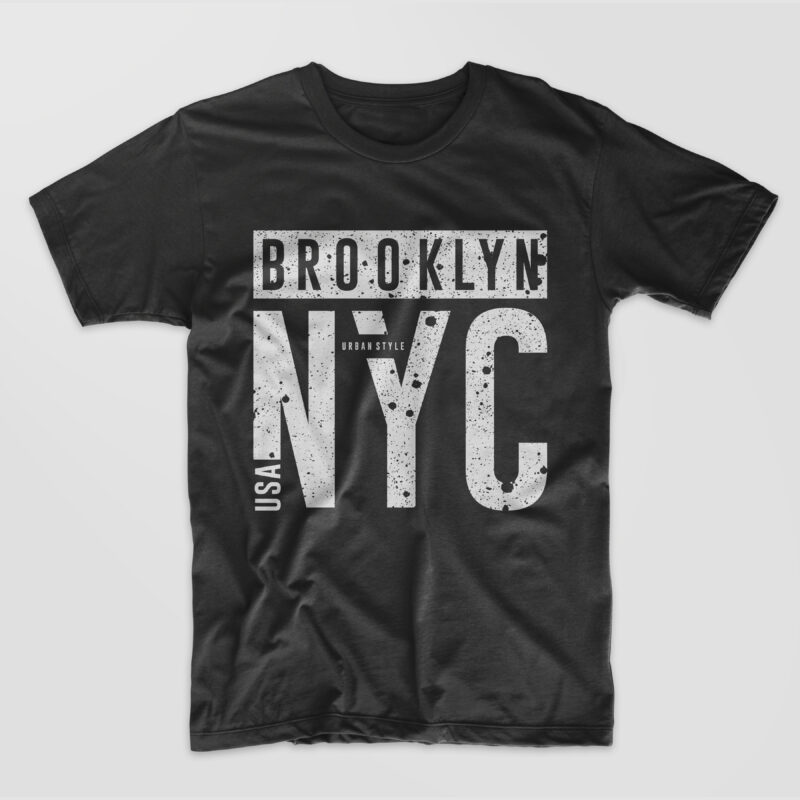 Brooklyn NYC T-shirt Design. New York City Urban Style T shirt Designs Graphic Vector. eps svg png