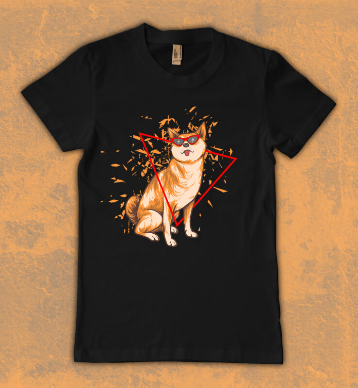 cute shiba inu T-shirt design