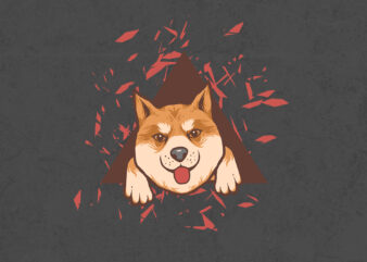 Cute shiba inu t-shirt design