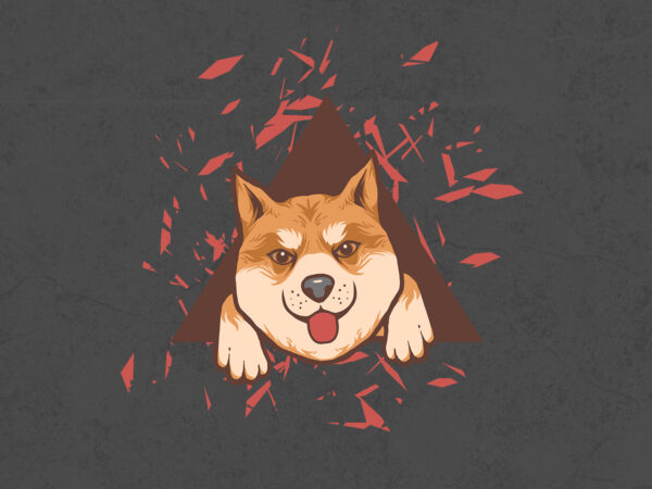 Cute shiba inu t-shirt design