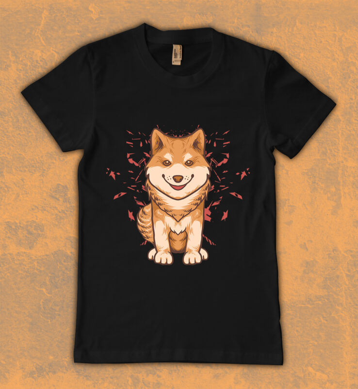 cute shiba inu T-shirt design