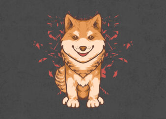 cute shiba inu T-shirt design