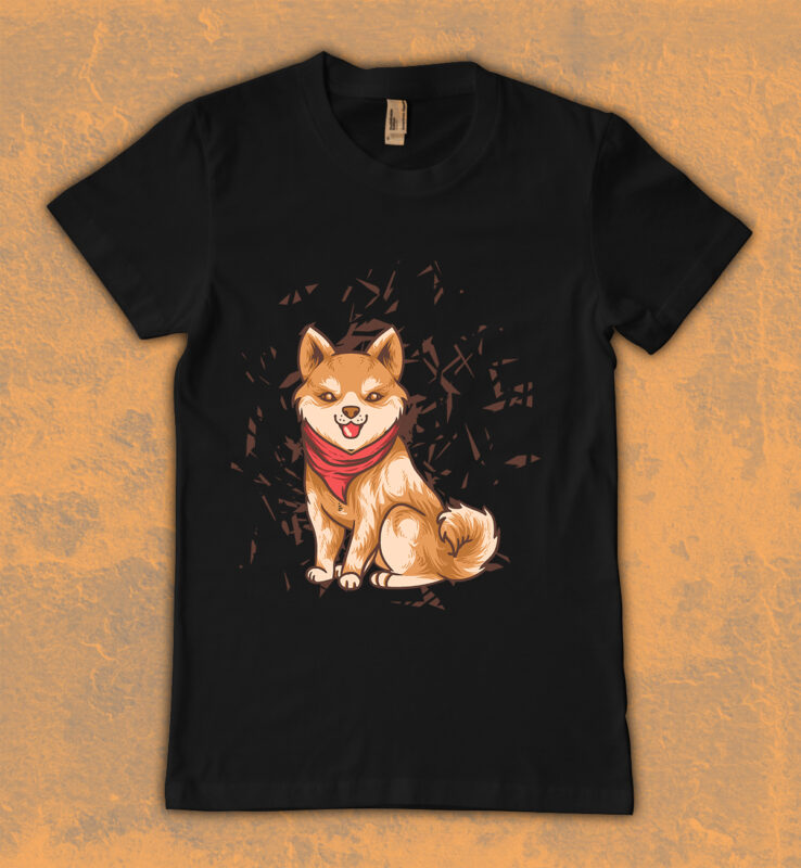 cute shiba inu T-shirt design