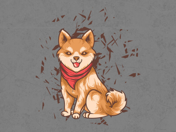 Cute shiba inu t-shirt design