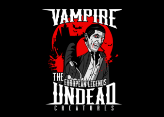 Vampire t shirt vector art