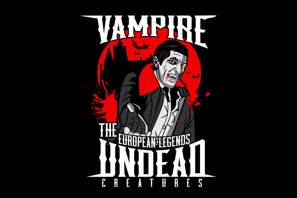 Vampire t shirt vector art