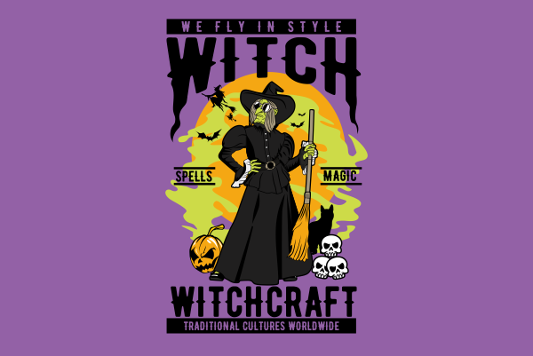 Witch t shirt design for sale