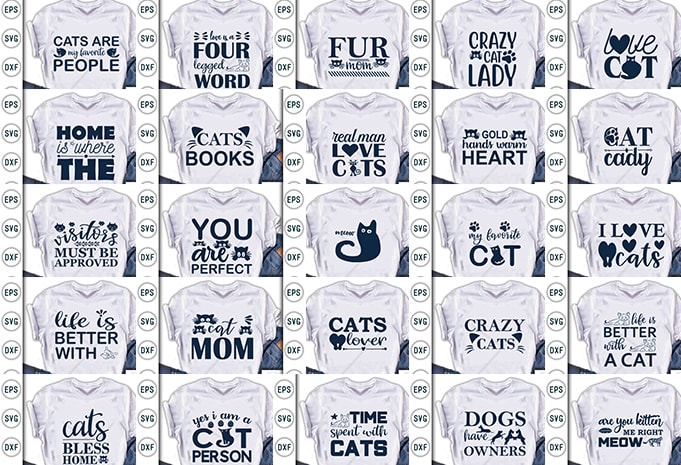 Best Selling Cat Quotes Tshirt designs Bundle