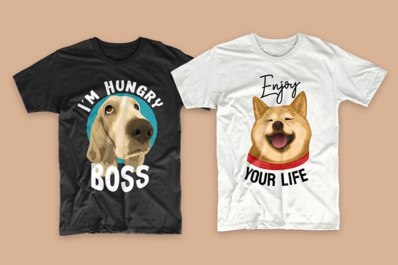 Dog bundle t-shirt designs SVG dogs bundles PNG. Cute animals t shirt designs vector