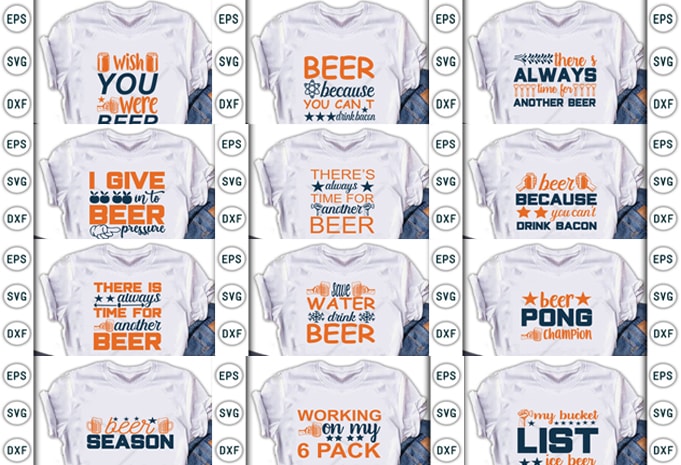  Best Selling Beer Tshirt designs Bundle