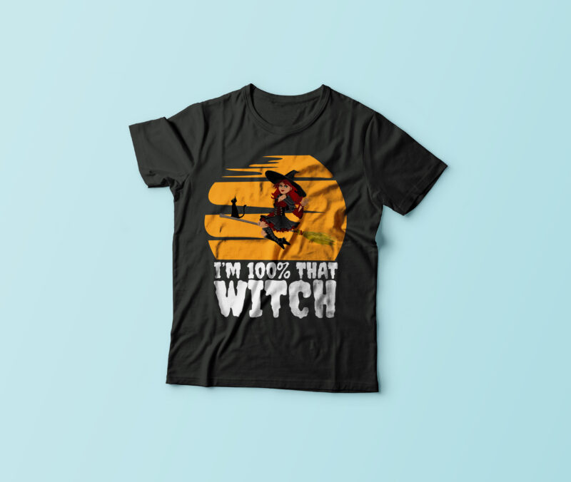 100 Witch Halloween - Buy t-shirt designs