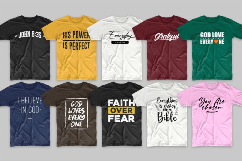 Christian t-shirt designs bundle, 219 Trendy religion t shirt design ...