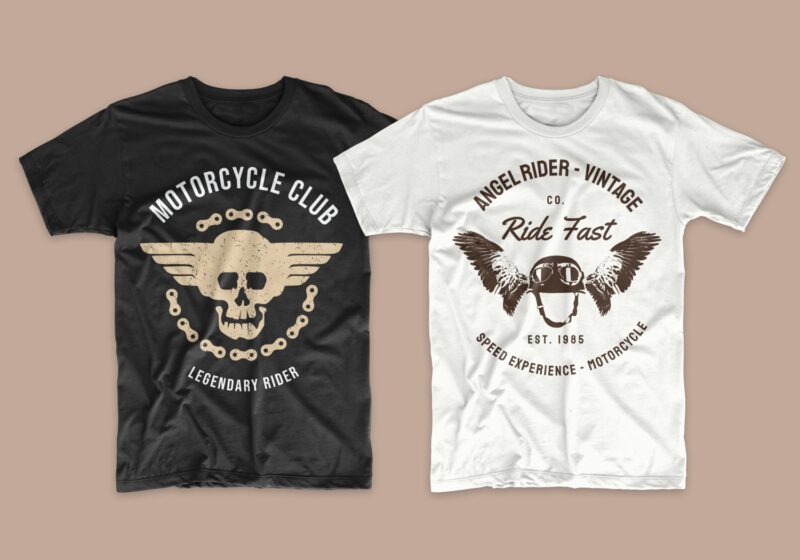 t-shirt vector Vintage motorcycle t-shirt designs bundle, Motorcycle, Rider, Biker T shirt, T shirt design vector, svg, png, pod,