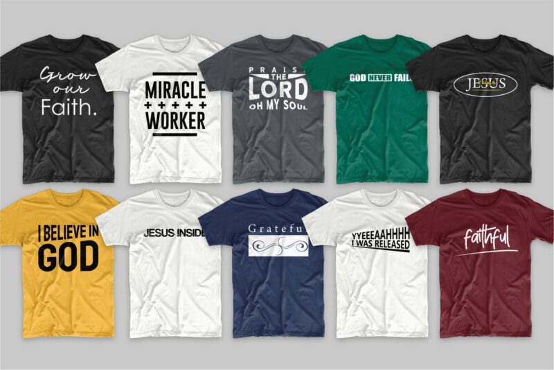 Christian t-shirt designs bundle, 219 Trendy religion t shirt design ...