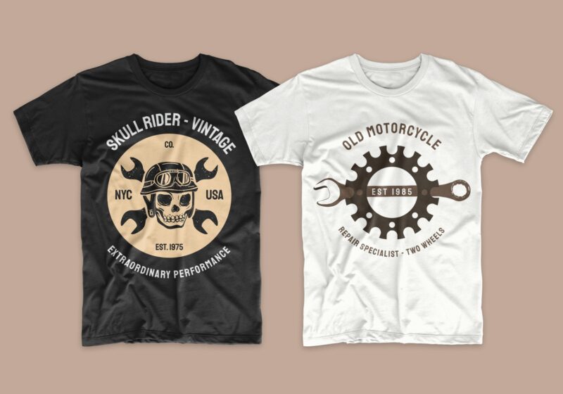 Download Vintage motorcycle t-shirt designs bundle, Motorcycle, Rider, Biker T shirt, T shirt design ...