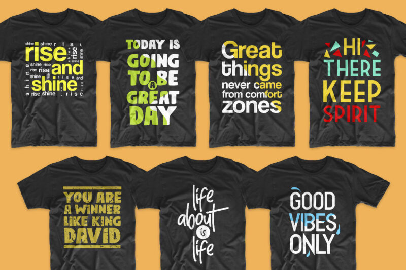 143 Big bundle t-shirt design creative slogan and quotes. Motivational, inspirational, Funny, unique, urban style, typography sayings t shirts designs pack collection